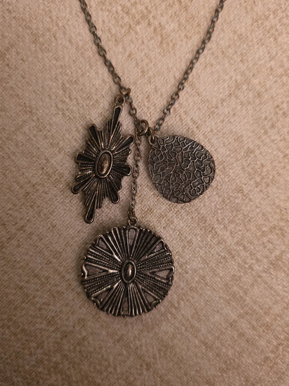 Lucky Brand Turquoise Multi Pendant Necklace 20” Boho Southwestern